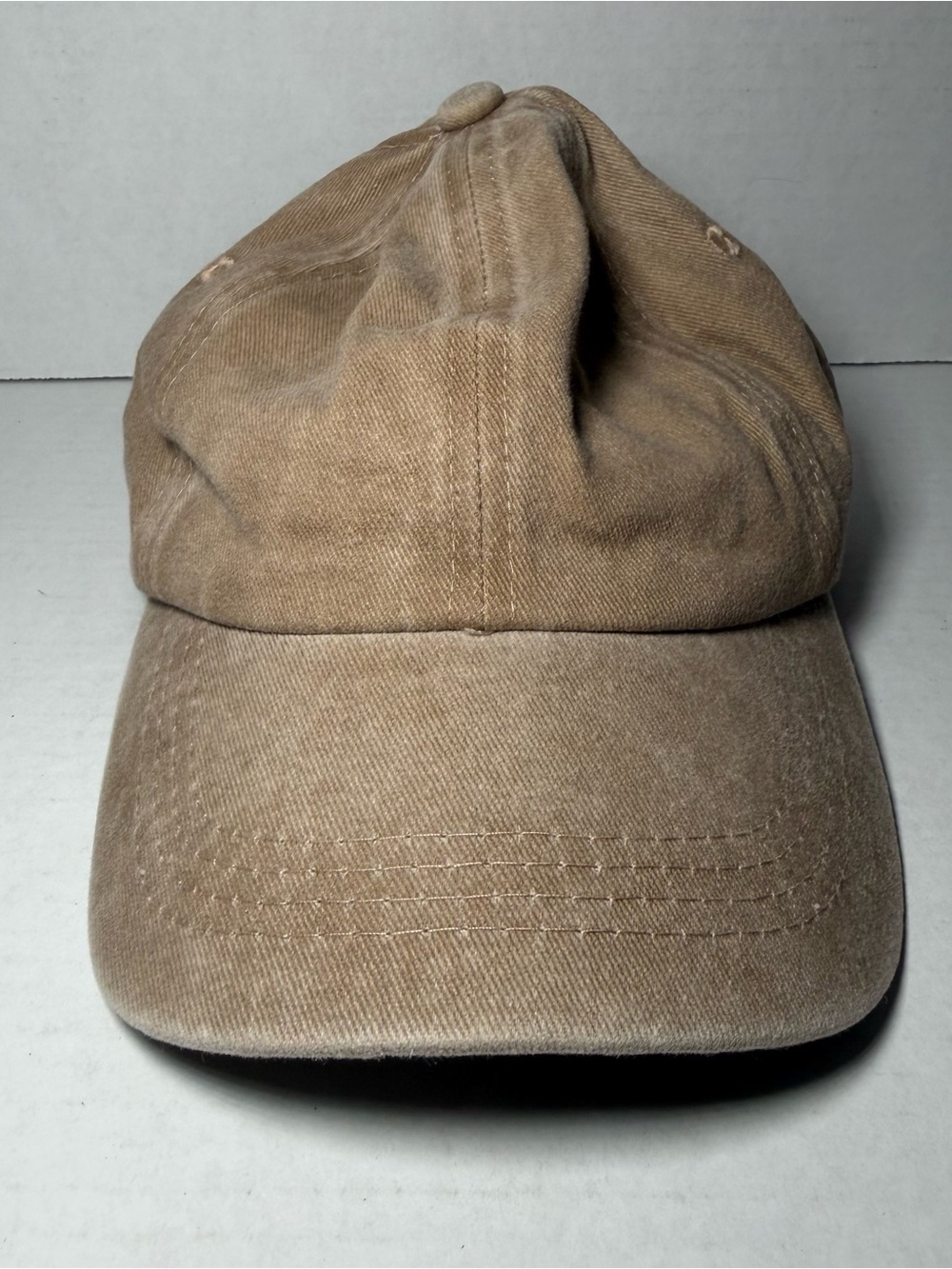 Unbranded Men's Slideback Hat Tan Size OS Blank 100% Cotton Adjustable